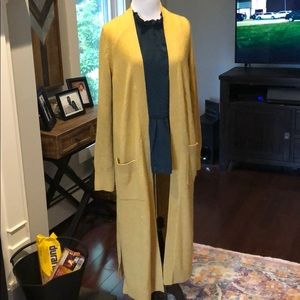 Loft long mustard yellow soft sweater. Gorgeous!